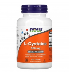NOW FOODS L-cysteín 500 mg (L-cysteín, zdravá pokožka, vlasy a nechty) 100 tabliet