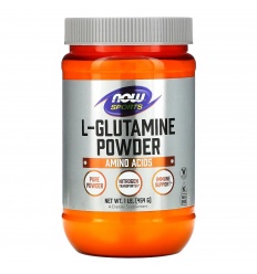 NOW SPORTS L-Glutamín v prášku 454 g