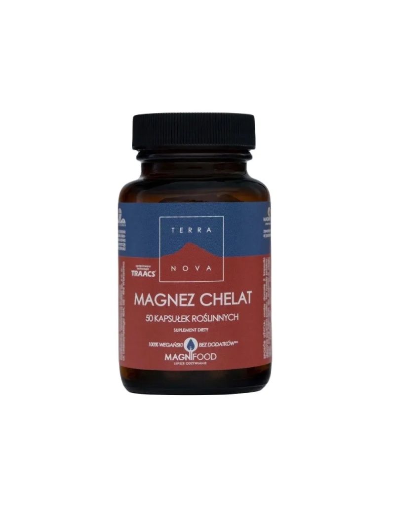 TERRANOVA Magnézium Chelát 50 rastlinných kapsúl
