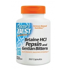 Najlepšie betaín HCl Pepsín a horčík (betain HCl) – 360 kapsúl