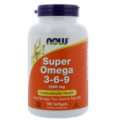NOW FOODS Super Omega 3-6-9 1200 mg - 180 mäkkých kapsulí