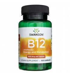 SWANSON Vitamín B12 500 mcg - 100 kapsúl