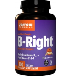 JARROW FORMULAS B-Right (komplex vitamínu B) – 100 vegánskych kapsúl