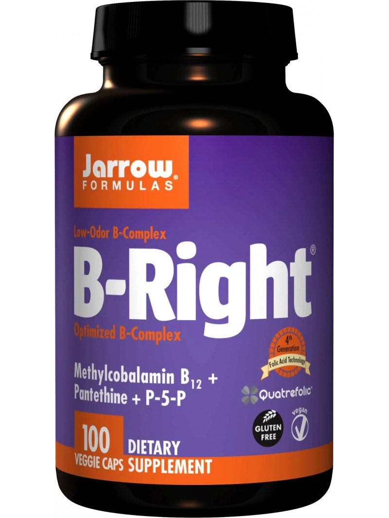 JARROW FORMULAS B-Right (komplex vitamínu B) – 100 vegánskych kapsúl