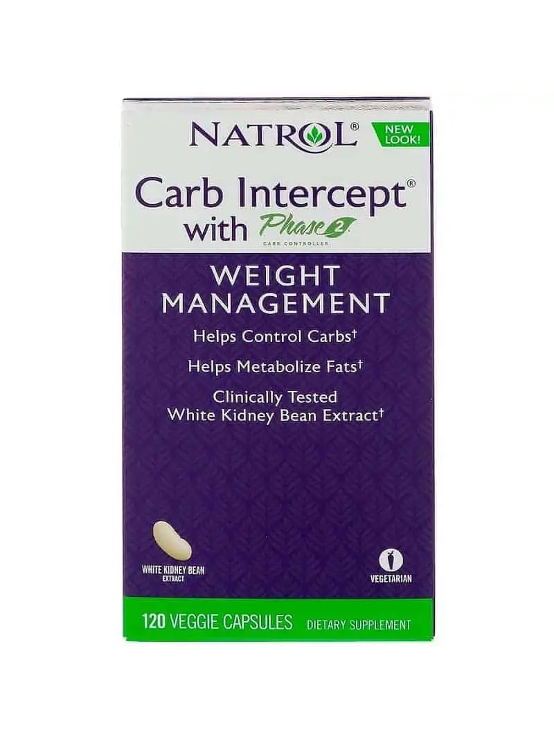 NATROL Carb Intercept s fázou 2 (podporuje trávenie) – 120 vegetariánskych kapsúl