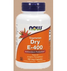 NOW FOODS Vitamín E (sušený vitamín E-400) – 100 vegánskych kapsúl