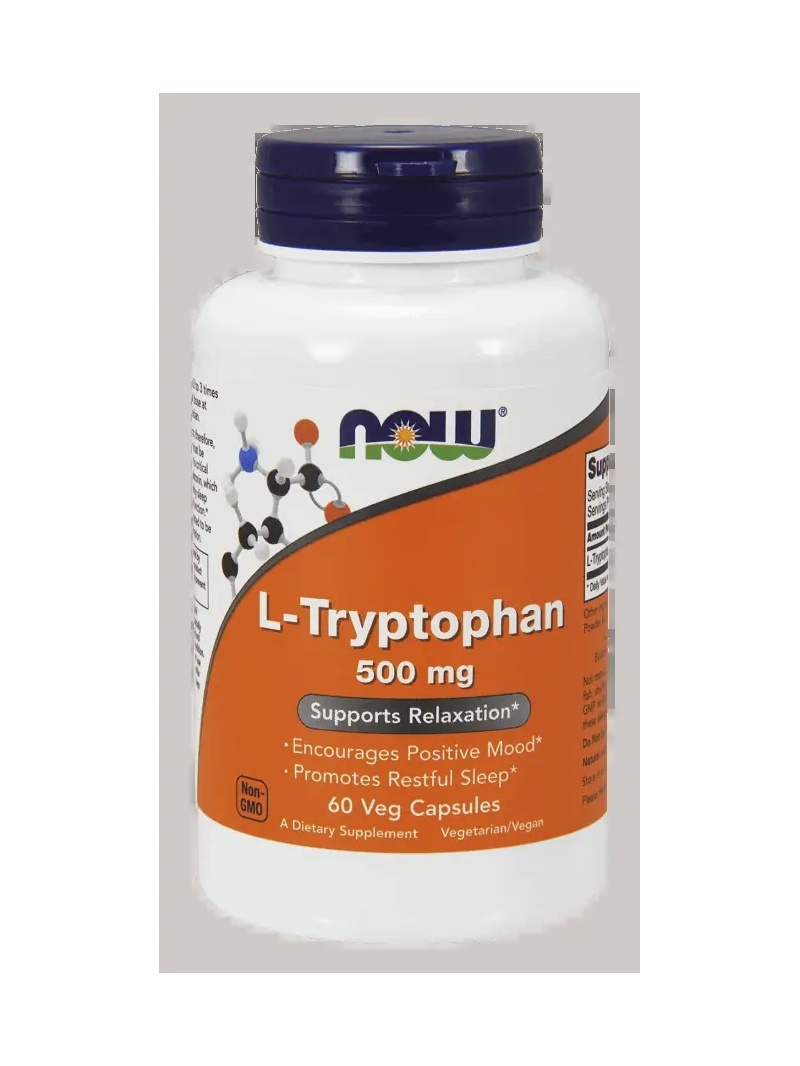 NOW FOODS L-tryptofán 500 mg – 60 vegánskych kapsúl