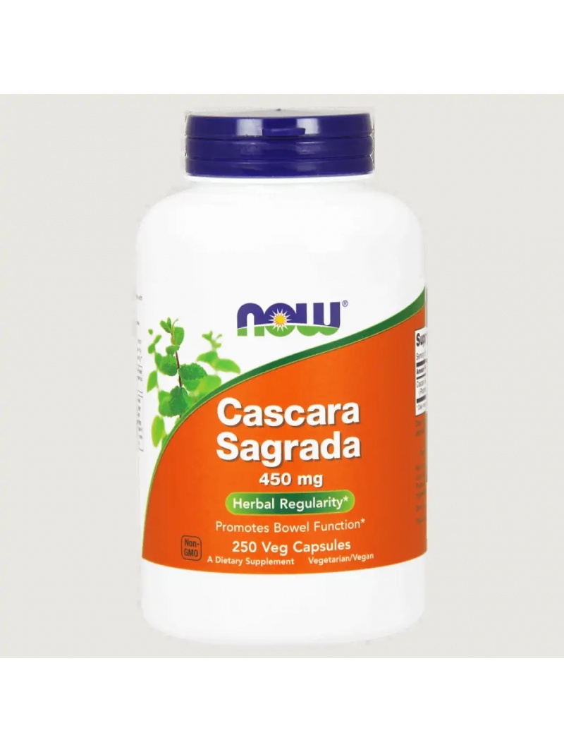 NOW FOODS Cascara Sagrada 450 mg – 250 vegánskych kapsúl