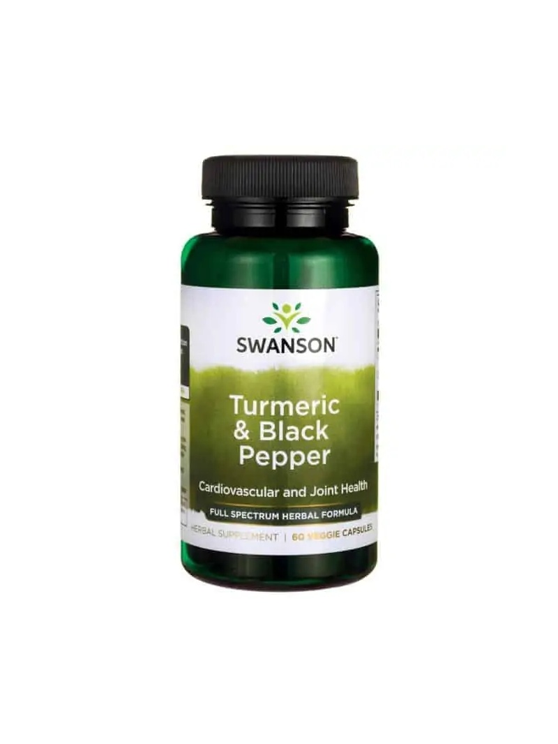 SWANSON Full Spectrum Turmeric (Black Root Turmeric) – 60 vegetariánskych kapsúl