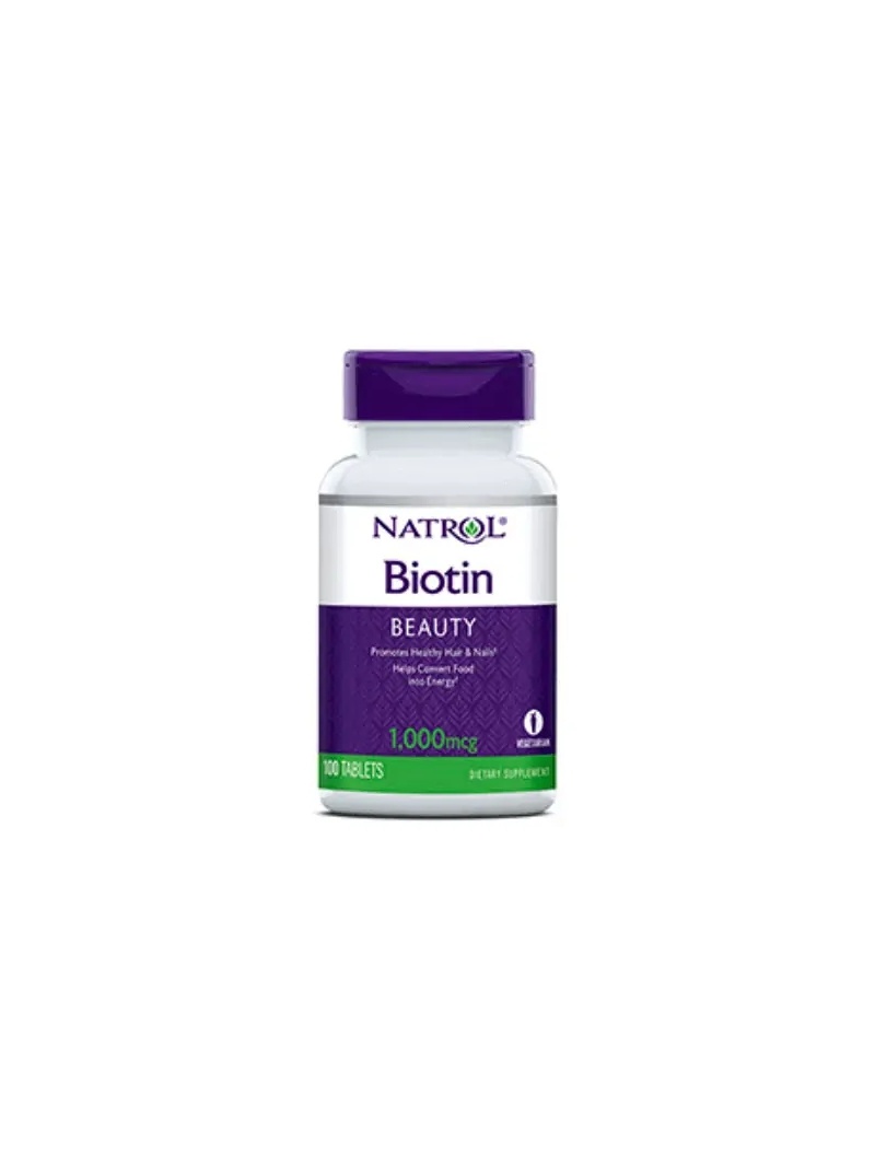 NATROL Biotín (Biotín) 1000 mcg - 100 vegetariánskych tabliet
