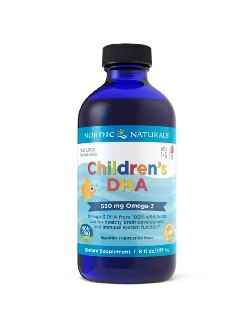 Nordic Naturals Detská DHA (Omega-3 pre deti) 530 mg - 237 ml čučoriedka