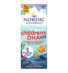 Nordic Naturals Children&#39;s DHA Xtra - Omega-3 pre deti vo veku 1-6 rokov 880mg 60ml Berry