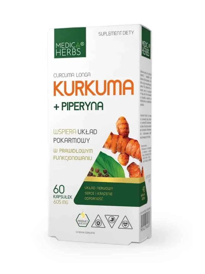 MEDICA HERBS Kurkuma + Piperín 60 kapsúl