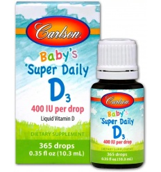 CARLSON LABS Baby&#39;s Super Daily D3 (vitamín D3 pre deti) 10 ml