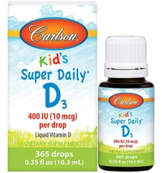 CARLSON LABS Kid&#39;s Super Daily D3 (vitamín D3 pre deti) 10 ml