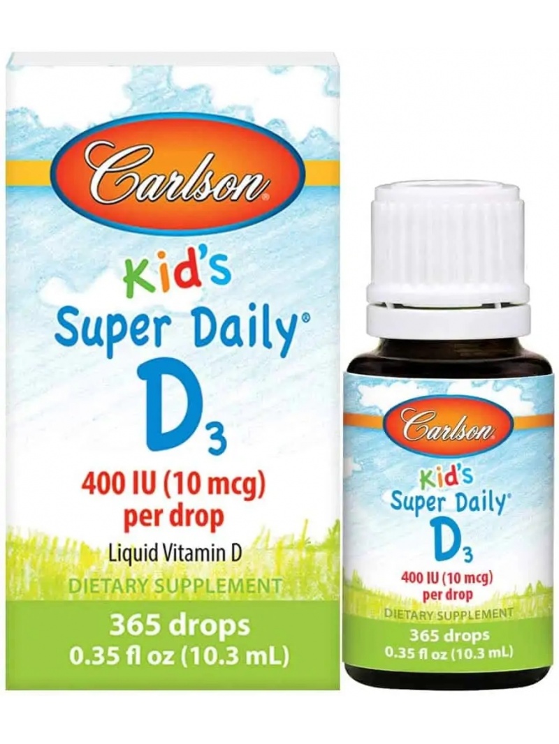 CARLSON LABS Kid&#39;s Super Daily D3 (vitamín D3 pre deti) 10 ml