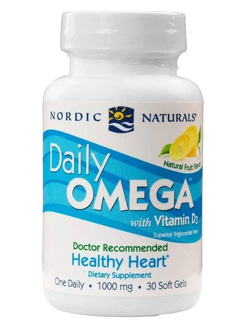 NORDIC NATURALS Denná Omega s vitamínom D3 (Omega-3, Vitamín D3) 30 mäkkých gélov