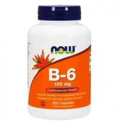 NOW FOODS Vitamín B6 100 mg 250 kapsúl