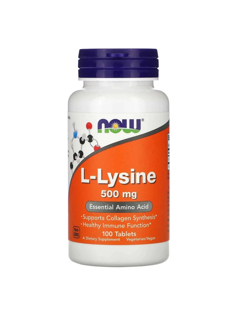 NOW FOODS L-lyzín 500 mg (lyzín) 100 vegánskych tabliet