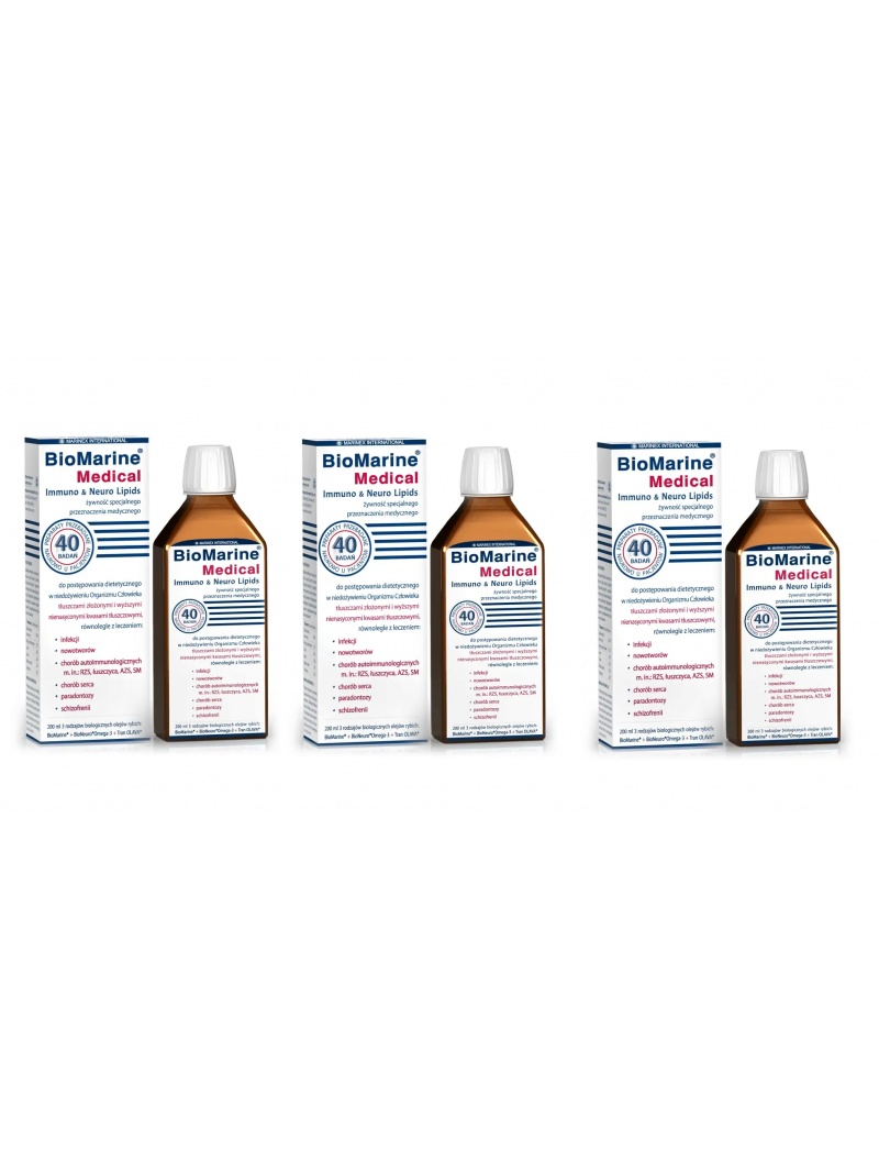 MARINEX BioMarine Medical Immuno Neuro Lipids (EPA, DHA a Omega-3) 3 x 200 ml