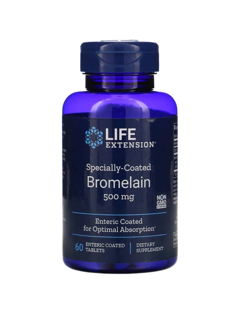 EXTENDED ŽIVOTA Špeciálny zrušený bromelaín (dym) 60 zrušených tabliet