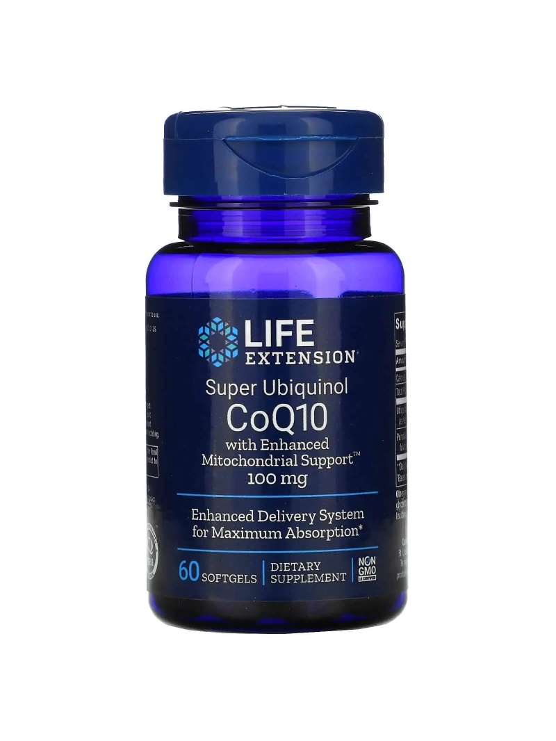 LIFE EXTENSION Super Ubiquinol CoQ10 s vylepšenou podporou mitochondrií 100 mg 60 vrecúšok