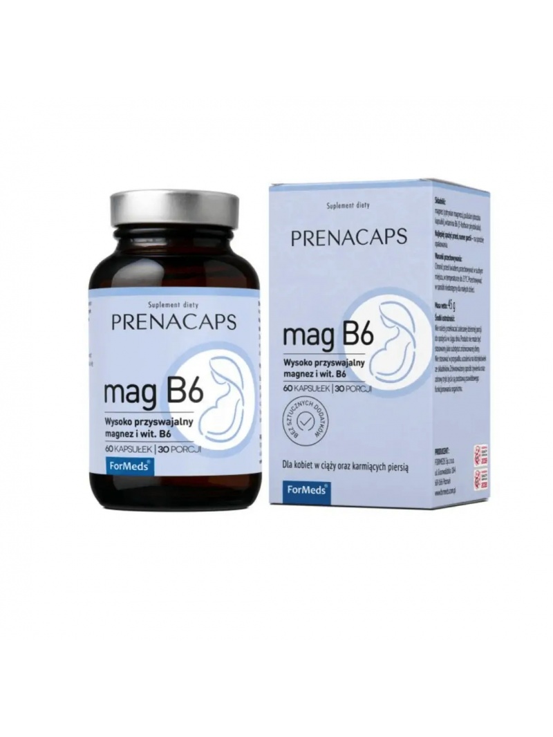 ForMeds PRENACAPS Mag B6 (horčík + vitamín B6 pre tehotné ženy) 60 kapsúl