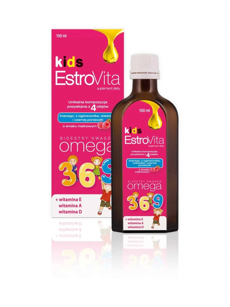 EstroVita Kids (Omegakyseliny pre deti) 150 ml Malina