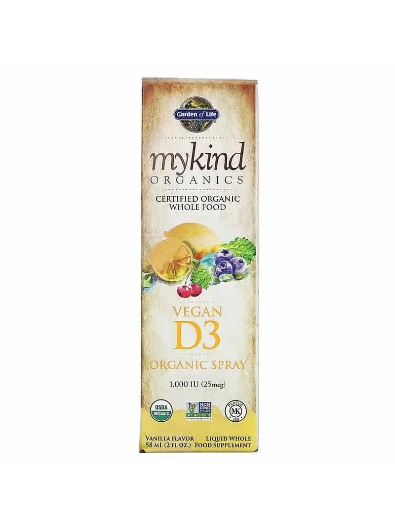 GARDEN OF LIFE MyKind Organics Vegan D3 (Vegan Vitamin D3) Vanilka 58 ml