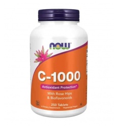 NOW FOODS Vitamín C-1000 so šípkami a bioflavonoidmi 250 tabliet
