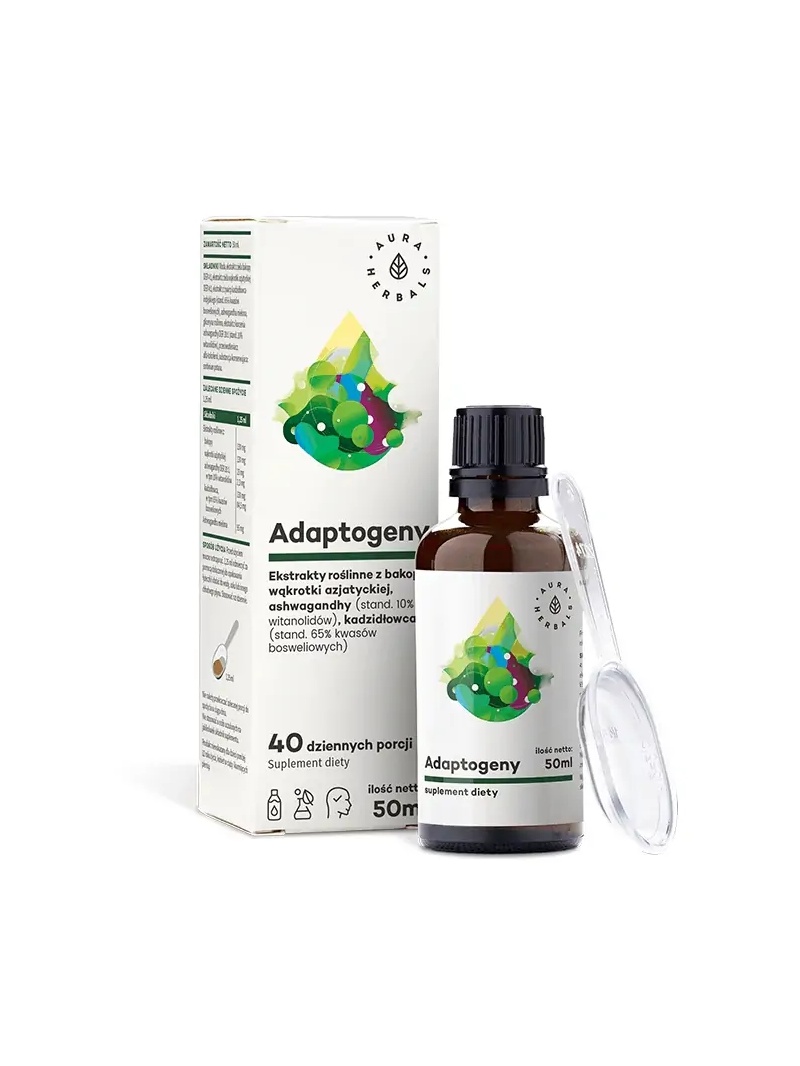 AURA HERBALS Adaptogény (100% prírodné rastlinné extrakty) 50ml