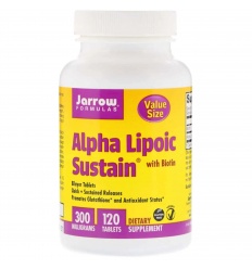 JARROW FORMULAS Alpha Lipoic Sustain + Biotín 300 mg (kyselina alfa Lipoová + Biotín) 120 tabliet