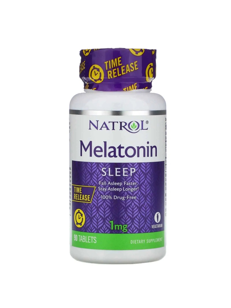 Natrol Melatonin Time Release 1 mg (Melatonin) 90 vegetariánskych tabliet