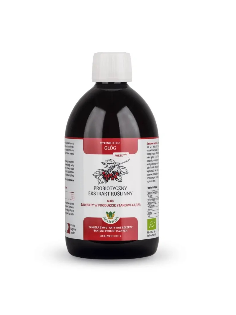 ŽIVÉ POTRAVINY Probiotický rastlinný extrakt (Jędrzejove bylinky) 500 ml Hloh