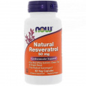NOW FOODS Prírodný resveratrol 50 mg (prírodný resveratrol) 60 vegetariánskych kapsúl