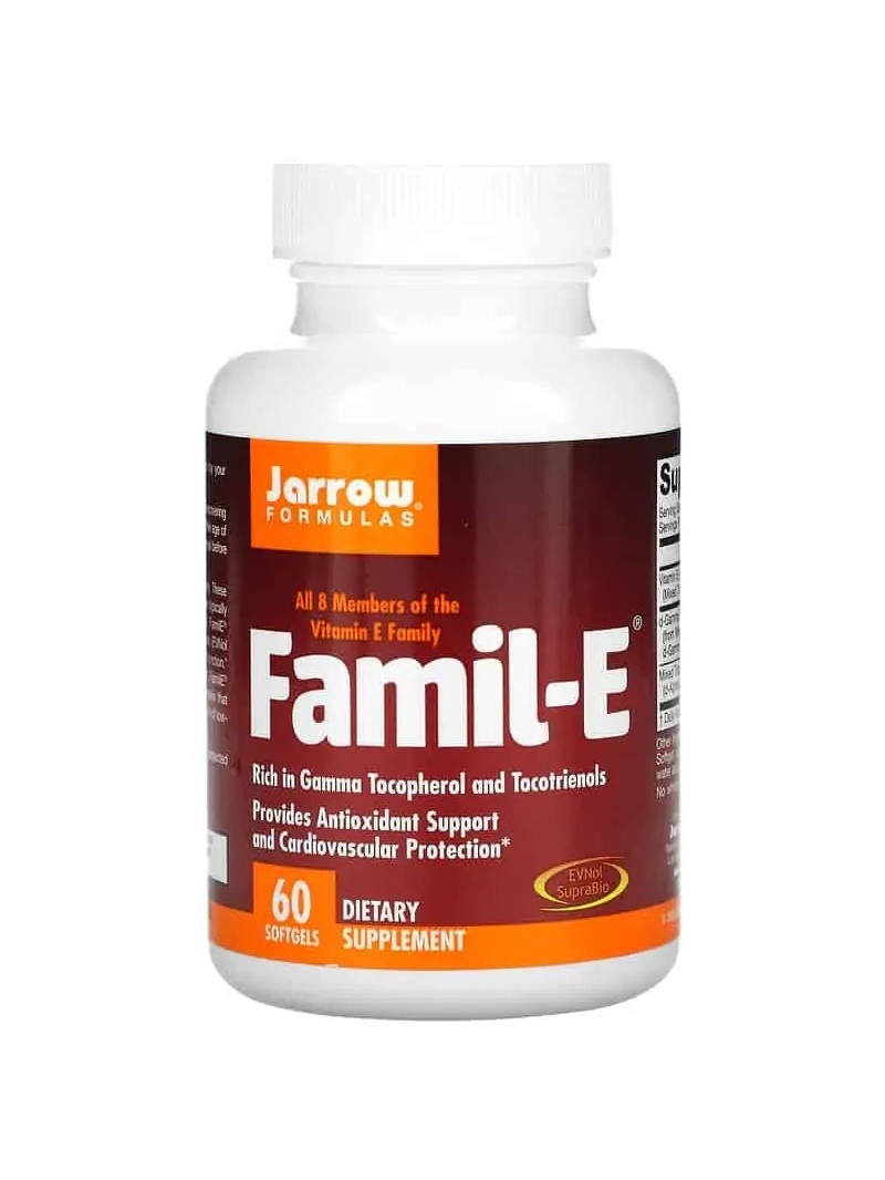 JARROW FORMULAS Family-E (komplex vitamínu E) 60 mäkkých gélov