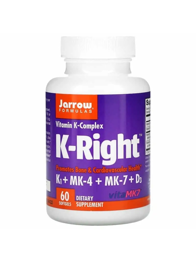 JARROW FORMULAS K-Right (komplex vitamínu K) 60 mäkkých gél