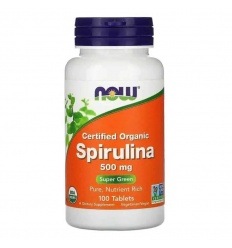 NOW FOODS Spirulina Certified Organic 500 mg (Bio Spirulina) 100 vegánskych tabliet