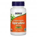 NOW FOODS Spirulina Certified Organic 500 mg (Bio Spirulina) 100 vegánskych tabliet