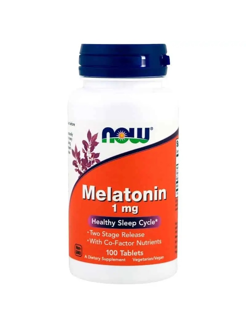 NOW FOODS Melatonín 1 mg (Melatonín) 100 vegetariánskych tabliet