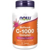 NOW FOODS Vitamín C-1000 komplex práškových 90 vegetariánskych tabliet