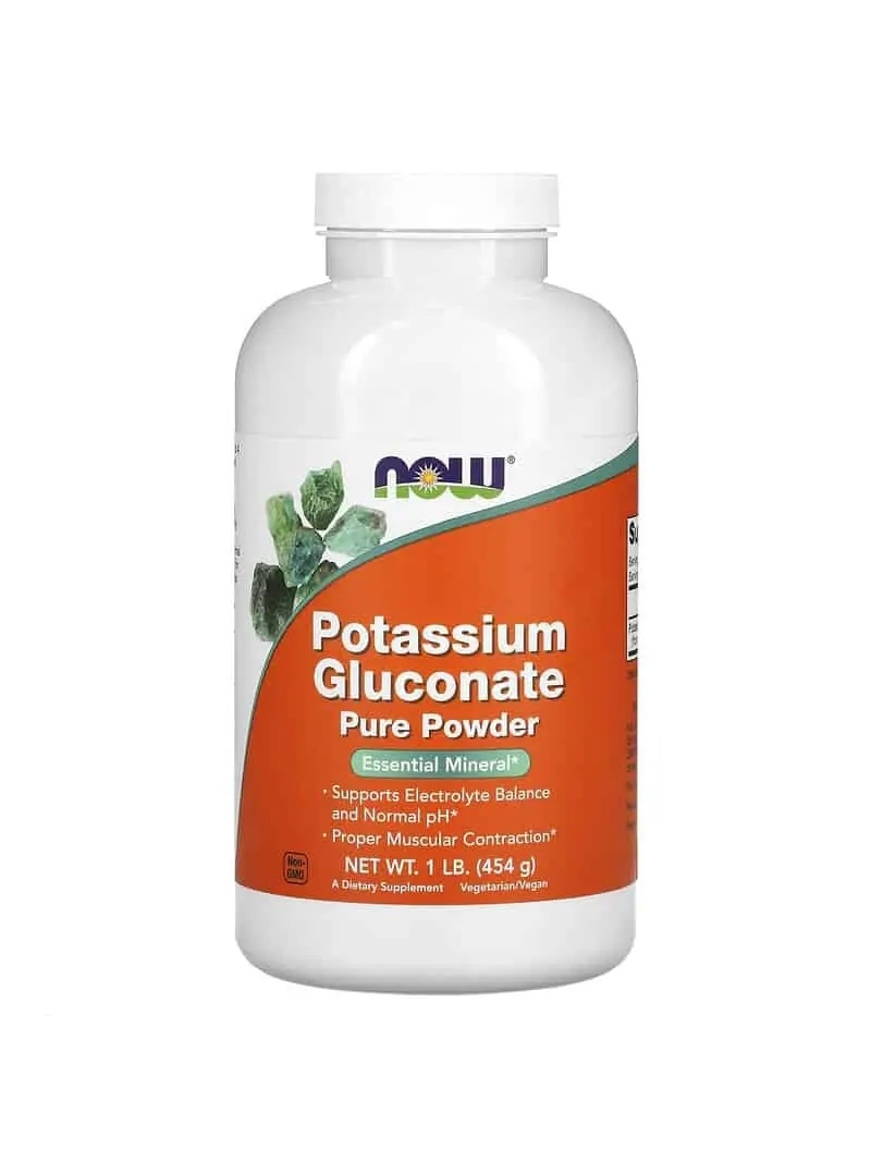 NOW FOODS Glukonát draselný v prášku 454 g