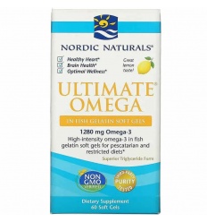 Nordic Naturals Ultimate Omega-3 1280 mg 60 rybacej želatíny citrón