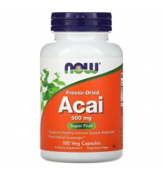 NOW FOODS Acai 500 mg (organické ovocie Acai) 100 vegetariánskych kapsúl