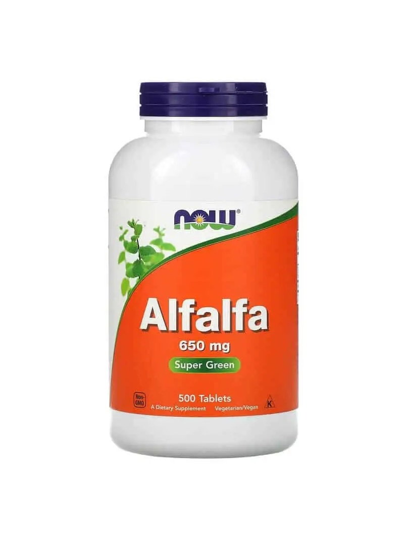 NOW FOODS Alfalfa 650 mg (Alfalfa) 500 vegetariánskych tabliet
