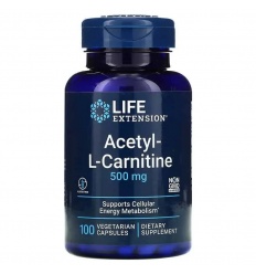 LIFE EXTENSION Acetyl-L-Carnitine 500 mg (Acetyl-L-Carnitine ALC) 100 vegetariánskych kapsúl