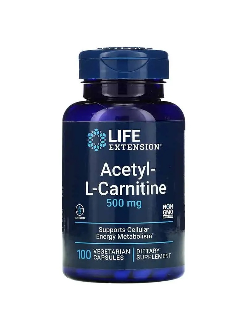 LIFE EXTENSION Acetyl-L-Carnitine 500 mg (Acetyl-L-Carnitine ALC) 100 vegetariánskych kapsúl