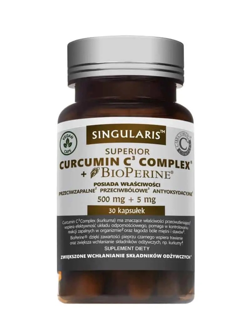 SINGULARIS Curcumin C3 Complex + Bioperine (kurkuma) 30 kapsúl