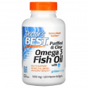 Doctor’s Best čistý a číry rybí olej Omega 3 1000 mg (Omega-3, EPA, DHA) 120 mäkkých gélov rýb
