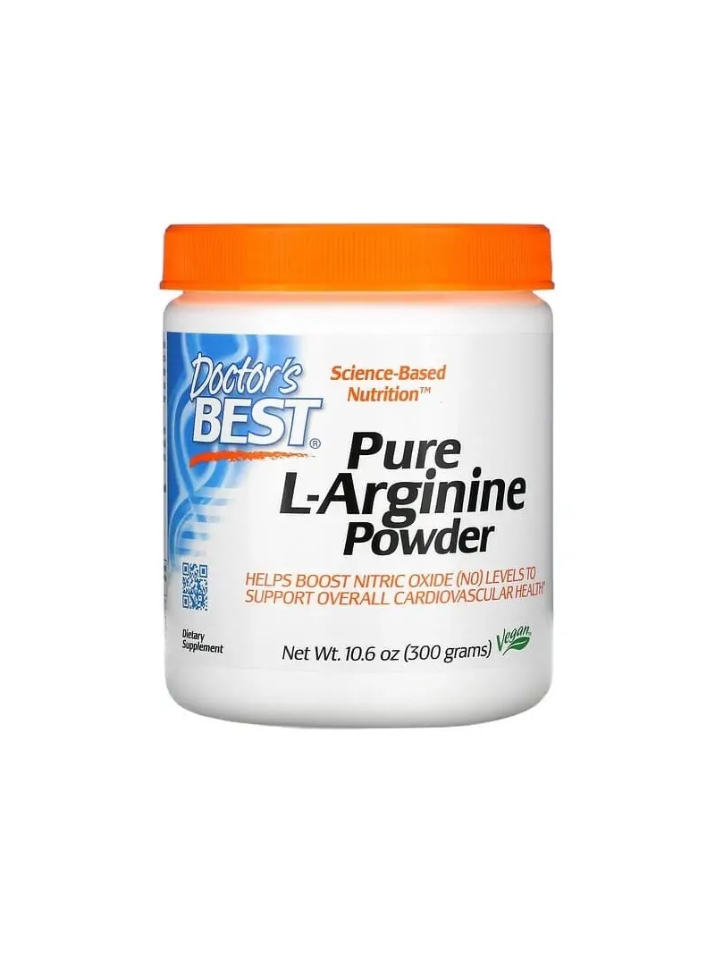 Doctor&#39;s Best čistý L-arginínový prášok (L-arginín) 300 g